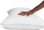 SEALY Perfect Temp Bed Pillows, Plush 100% Cotton Cover, Soft, Breathable, Temperature Balancing, Moisture Wicking, Hypoallergenic EverFluff Fiberfill, Machine Washable, Standard/Queen, White- 2 Pack