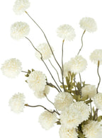 DuHouse 6pcs Artificial Flowers Faux Silk Pompon Mum,Artificial Kiku Flower White for DIY Wedding Bouquets Centerpieces Vase Home Table Kitchen Decorations(Ivory White)