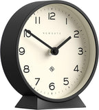 NEWGATE® M Mantel Echo Desk Clock | Modern Round Design | Black | Easy to Read Numbers | Contemporary Style for Desk, Table, Shelf or Bedside