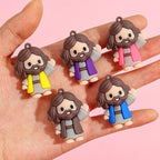 25 Pcs Little Jesus Figures - Mini Jesus Figures Toy to Hide and Seek Tiny Christ Savior Doll Religious Party Favors for Easter Church Sunday School Baptism Gift(Lively Colors)