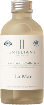 Brilliant Scents La Mar Fragrance Oil 120ml - Premium Diffuser Oil for Home, Office, Hotels - Long Lasting, Plant-Based, Meets IFRA Standards, USA-Made - White Tea, Ginger, Musk