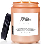 M&SENSE Coffee Candles Scented Strong, 2 Wick Jar Candle 19.4oz, 110 Hours Burning Time, Organic Natural Soy Wax Candle for Bedroom Kitchen Home Decor, Housewarming Gift for Men and Women