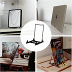 KINGDOM SOLUTIONS MADE IN USA 2-Pack Adjustable Acrylic Easels - Plate Stand - Sturdy Book Stand for Art, Pictures, Plates, Frames - Unique on the Market