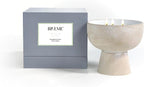 Blueme Renew Candle | Ivy & Rose | 3 Wick - Refillable Wellness Candle with Essential Oils, Hand Finished & Poured Soy Wax Blend Ceramic Vessel, Natural Cotton Wicks | Medium 12 oz