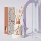 Capri Blue Modern Marble Reed Diffuser Set - Includes Reed Diffuser Sticks, Scented Oil & Glass Bottle - Luxury Scents for Bedroom Decor & Bathroom Air Freshener - Havana Vanilla (5.7 fl oz)