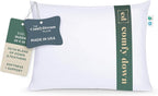 ComfyDown 50/50 Down Feather Blend ComfyDream Bed Pillow for Sleeping, Egyptian Cotton Cover, Made in USA, Queen Size (Queen)