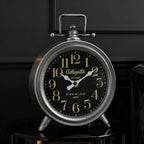 Vintage Metal Mantel Clock, Modern Farmhouse Table Clock For Living Room, Bedroom, Or Shelf Decor Frence Desk Clock Silent Quartz Movement, Classic Home & Office Decor, Ideal Gift For Retro Lovers