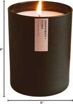 Calyan Wax Co. Grapefruit & Flora Scented Candle - 75 Hour Burn - Luxury Non Toxic Soy Wax Candles - Long Lasting Black Tumbler Jar Candle for Home - 10.2oz