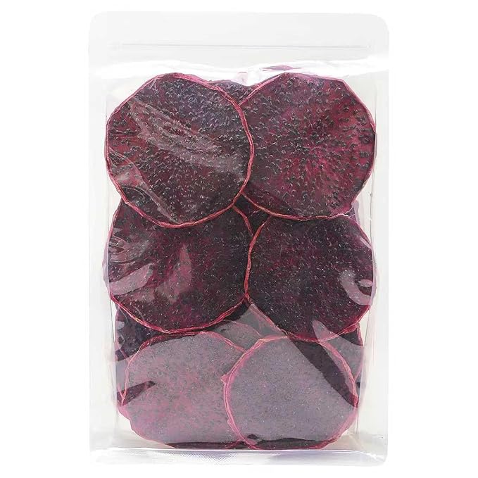 iGAOZM Dried Dragon Fruit Slices,3.52oz/100g,Dehydrated Dry Dragon Fruit Chips, No Sugar Added,Soft and ChewyBulk,Dehydrated Dragon Bulk Pieces for Cocktails,Tea Drink,Travel Snacks,Garnishing, Baking