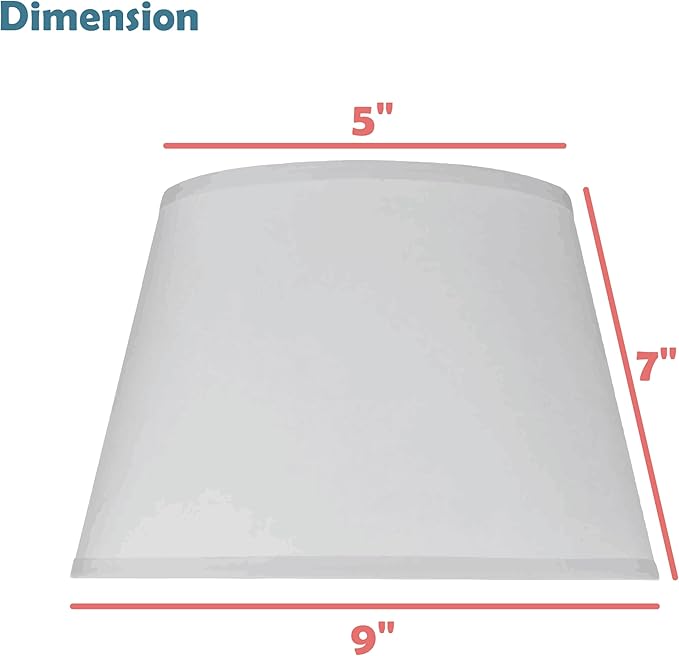 Aspen Creative 56043, Empire Uno Lamp Shade in Rose Red Parchment Wrinkled Paper, 5" Top x 9" Bottom x 7" Slant Height, Slip 33mm