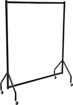Amazon Basics Heavy Duty Rolling Garment Rack, Hanging Clothes Organizer Rail for Display and Storage, 1.21 x 1.52 m - Black