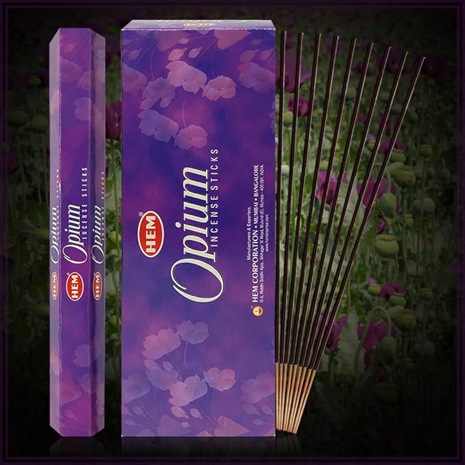 TRUMIRI Opium Hem Incense Sticks & Holder Bundle: 121 Pieces (6 Packets of 20, 1 Set)