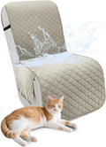 Reclining Sectional Couch Covers 100% Waterproof L Shape Recliner Couch Covers for Sofa Pets Washable Anti Slip 1 Additional Couch Cover for Reclining Couch (Additional Seat, Light Gray)