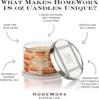 HomeWorx by SLATKIN + CO. Candle- Hot Cider Donut, 18 oz. 4-Wick Premium Scented Jar Candle - 30-55 Hours Burn Time