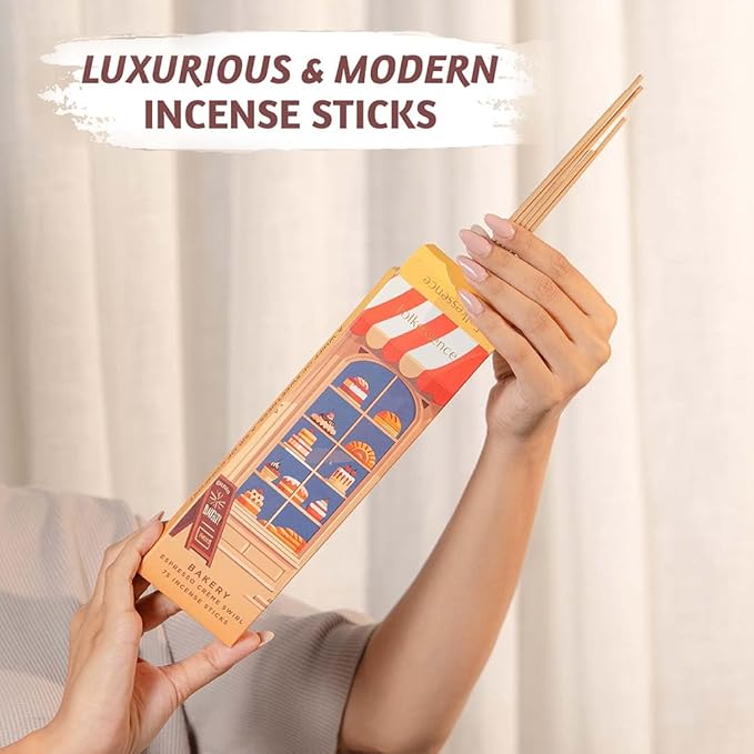 Folkulture Incense Sticks (75 Sticks) |8" Premium Coffee Incense Sticks for Aromatherapy, Focus, Energy, Gifts for Women | No Charcoal,Organic, Non Toxic, 45 Mins, Long Burning Insence-Sticks