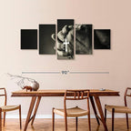 Elephant Stock Christian Prayer Canvas - 5 Panel Pictures Decor - Digital Design Canvas Print - Christian Wall Decor - 92" X 42"