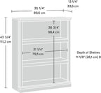 Sauder Miscellaneous Storage 3-Shelf Display Bookcase, Pacific Maple Finish