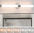 Modern Wall Sconce 38.2 Inch Brushed Nickel Bathroom Sconces Led Wall Lights with Acrylic Shade Hardwired Long Vanity Lighting Fixtures Over Mirror for Bedroom Living Room Hallway