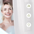 AmazerBath Extra Long Shower Curtain Liner, White Shower Curtain Liner 84 Inches Long, 72x84 Plastic White Shower Liner, Cute Bathroom Shower Curtain Liners, PEVA Tall Shower Liner with 3 Magnets