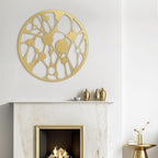 SIGNLEADER Metal Wall Art Decor Abstract Geometric Minimalist Modern Abstract Wall Sculpture Hangings Home Decoration for Living Room, Bedroom, Bathroom, Kitchen, Outdoor - 36" Gold