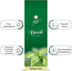 Flute Basil Incense Sticks for Good Luck & Blessing (8 Sticks/Pack, 25 Packs/Box, Total 200 Sticks Box) Best for Gifting