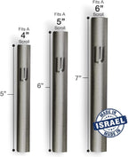 A&S Mezuzot Mezuza Aluminum Waterproof Case Peel & Stick Easy Installation Home Blessing (Titanium, 6inch)
