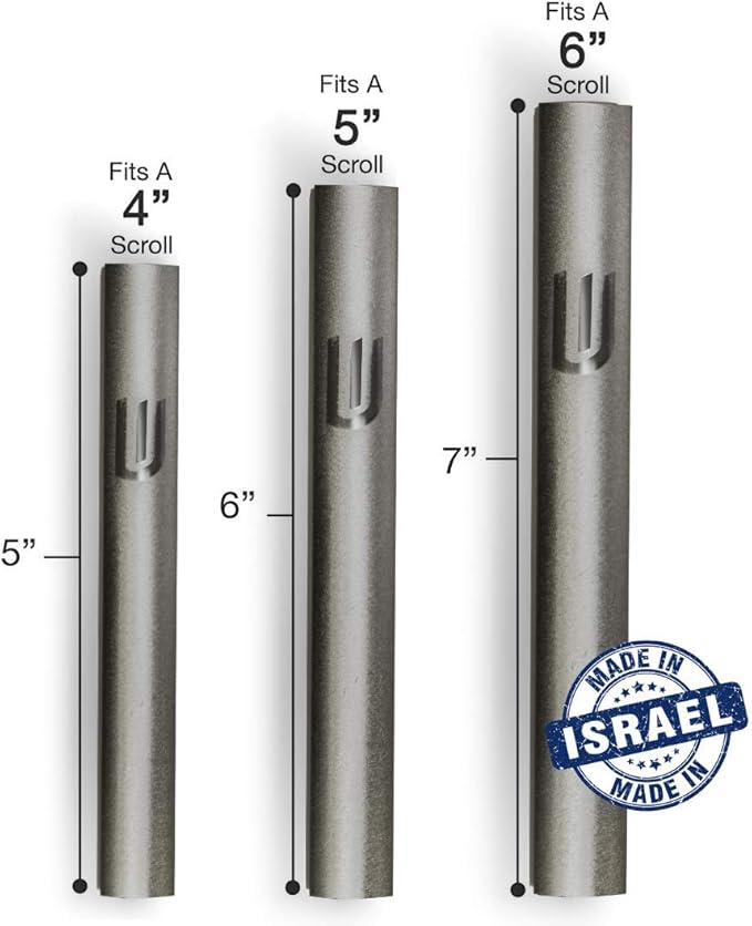 A&S Mezuzot Mezuza Aluminum Waterproof Case Peel & Stick Easy Installation Home Blessing (Titanium, 6inch)