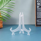 Artliving 7 Inch Clear Plastic Easels or Stand/Plate Holders to Display Pictures or Other Items at Weddings, Home Decoration, Birthdays, Tables (12 Pack)