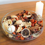 Qingbei Rina Orange Potpourri Bowl Filler, Cinnamon Scented Potpourri Dried Flowers, Decorative Vase Filler,Home Fragrance, Bathroom Decor,14 oz,(Citrus Orange)