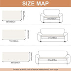 Couch Cover for Dogs, Non Slip Fuzzy Pet Couch Covers for Sofa,Couch Covers for Sofa Pet Friendly,Thick Soft Sofa Slipcovers Cushion Protector(White, 28 x 83/70 x 210cm)