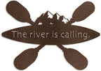 SIGNLEADER Metal Wall Art Decor - Kayak with Paddles Sport Minimalist Modern Abstract Wall Sculpture Hanging Home Decoration for Living Room, Bedroom, Bathroom, Kitchen, Studio, Outdoor - 30" Bronze