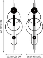 ruelen 2 Pcs Small Metal Abstract Wall Art, Modern Minimalist Wall Decor Single Line Art Metal Vertical Wall Decor Geometric Wall Hanging Sculptures for Home Bedroom Living Room, 31.5 x 10.24 Inch