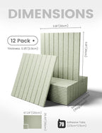 Fluxynara Large Felt Bulletin Board 48" x 36" Cork Board Alternative-12 Pack with 70 Safe Removable Adhesive Tabs, Cork Boards for Walls Cork Board for Home Office Classroom Pin Board - Sage Green