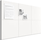 Bumusty Large Cork Board 36" x 24" Alternative - 6 Pack Felt Wall Tiles with 40 Safe Removable Adhesive Tabs, 30 Pushpins, Cork Boards for Walls Pin Board Bulletin Board Office Decor (Milky White)