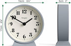 NEWGATE® Theatre Mantel Clock | Modern Classic Round Design | French Navy | Contemporary Style for Desk, Table, Shelf or Bedside