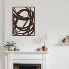 SIGNLEADER Metal Wall Art Decor Abstract Line Minimalist Modern Abstract Wall Sculpture Hangings Home Decoration for Living Room, Bedroom, Bathroom, Kitchen, Outdoor - 30" Bronze