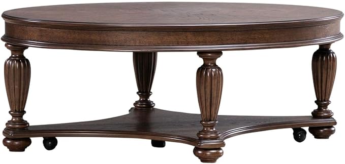 Liberty Furniture Allington Oval Cocktail Table for Living Room - Satin Sienna