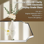 ANDY STAR 30x40 Inch Chrome Mirror, Scalloped Bathroom Mirror, Polished Chrome Framed Mirror in Anti-Rust Stainless Steel Metal Thin Frame Deep 1’’, Large Wall-Mounted Mirror (Horizontal/Vertical)