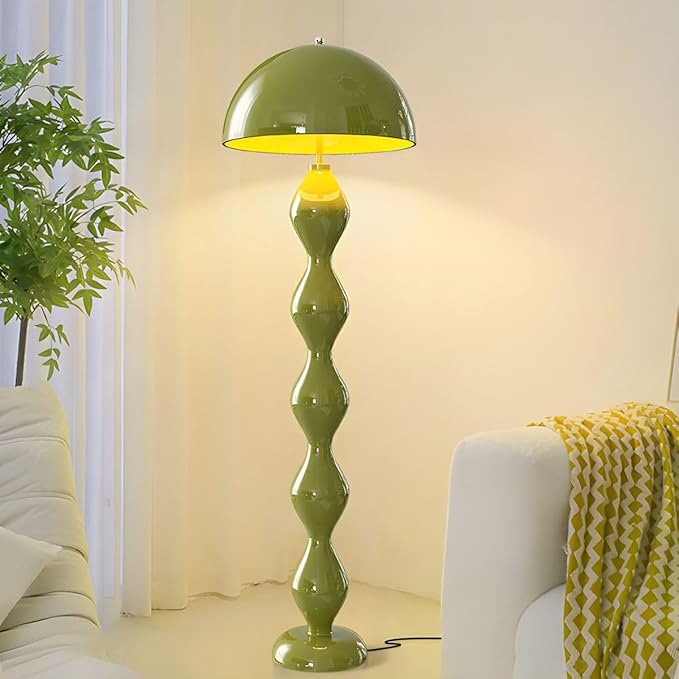 CraftThink Modern Floor Lamp, Modern Standing Corner Lamp with Iron Lampshade, Tall Lamp Mid Century Standing Lamp with Foot Switch for Bedroom Reading Living Room (Black, Bulb Not Included)