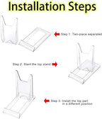 10 Pack Acrylic Book Stand for Display Adjustable Comic Book Holder Stand Portable Clear Easel for Displaying Picture, Sports Cards, Postcard, Magazine, Artworks
