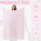 Shimeyao 24 Packs Fleece Throw Blanket Soft Warm Lightweight Fleece Blanket Cozy Throw Bulk for Bed Couch Sofa Home Office Wedding Gifts Suitable for Seasons, 50 x 60 Inches (Light Pink)