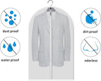 Garment Bags for Hanging Clothes, Clear Plastic Closet Storage Covers with Cedar Balls, 24" x 43"/54”, 6 Pack