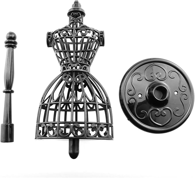 5pcs Doll Clothes Model Rack Black 220mm Hollow Art Model Frame Clothes Gown Display Mini Mannequin Model for Doll Toy Display
