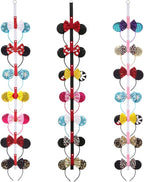 3Pcs Mouse Ears Headband Holder Headpiece Hanger Organizer Hair Accessories Storage Hanging Wall Display Decor