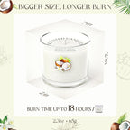 Coconut Candle, Scented Candles Gifts for Women, Candles Gift Set for Her, 3 Scented Votive Candles, Birthday Gifts for Women/Men (White, 7 oz)