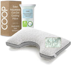 Coop Home Goods Eden Cut-Out Bed Pillow for Side Sleepers, King Size, Adjustable Medium Soft Memory Foam Cooling Pillow with Ergonomic Shoulder Cut-Out, CertiPUR-US/GREENGUARD Gold