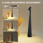 Black Set of 2 Cordless Table Lamps Rechargeable Battery Operated Lamp Touch,Waterproof Desk Lights for Reading,Bedroom, Living Room,Nightstand,3 Levels Brightness