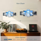 Elephant Stock Stairway To Jesus Christ Wall Art Multi Piece Canvas - 5 Panel Christian Pictures Decor - Digital Design Canvas Print - Christian Wall Decor - 36" X 15"