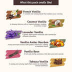 Folkulture Incense Sticks with Holder (120 Sticks) | Set of 6 Incense Sticks for Aromatherapy, Focus | No Charcoal, Organic, Non Toxic, 45 Mins, Long Burning Vanilla, Coconut, Lavender Insence-Sticks