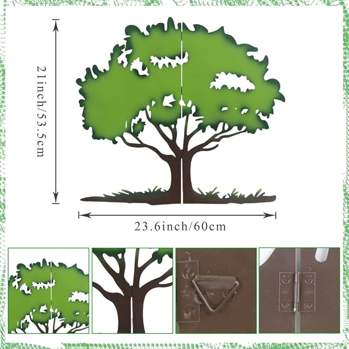 viterlight Metal Wall Art, Hanging Wall Decor Living Room, Tree of Life Colorful Wall Art, Decorative Wall Sculptures for Indoor, Outdoor(23.6" W*21" H)
